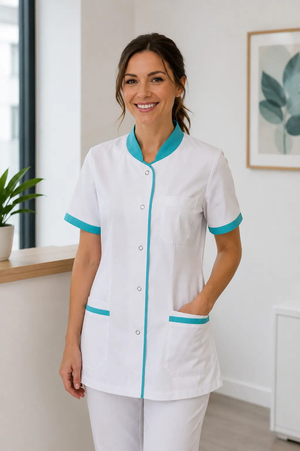 Tunique médicale bicolore